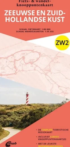 ANWB Fietskaarten|Fietskaarten>Fiets en wandelknooppuntenkaart ZW2 Zeeuwse en Zuid-Hollandse kust