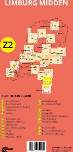 ANWB Fietskaarten|Fietskaarten<Fiets en wandelknooppuntenkaart Z2 Limburg midden