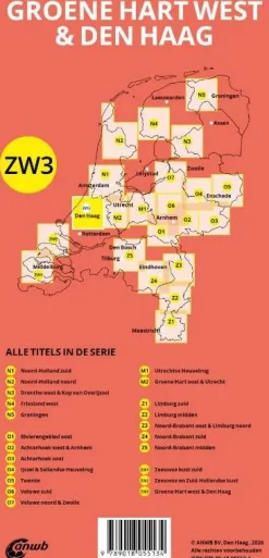 ANWB Fietskaarten|Fietskaarten>Fiets en wandelknooppuntenkaart ZW3 Groene Hart west & Den Haag