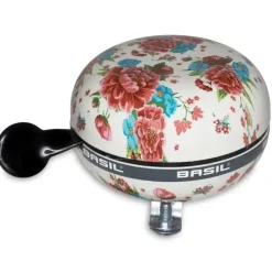 Basil Fietsbellen & -Toeters>Fietsbel Bloom 80 Mm - Wit Met Bloemen