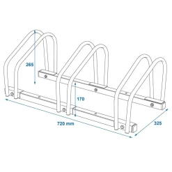 Proplus Fietsrekken<Fietsenrek - 32.5x72x27cm - Zilver