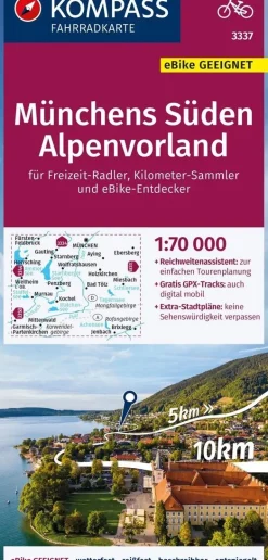 Kompass Fietskaarten<Fietskaart FK 3337 Münchens Süden