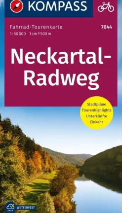Kompass Fietskaarten<Fietskaart FTK 7044 Neckartal Radweg