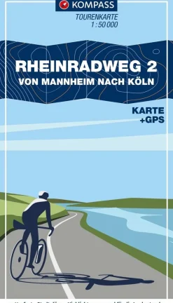 Kompass Fietskaarten<Fietskaart FTK 7012 Rheinradweg dl 2