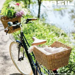 Basil Fietsmanden & -Kratten<Fietsmand Cento Rattan Look Bruin