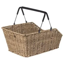 Basil Fietsmanden & -Kratten<Fietsmand Cento Rattan Look met MIK Bruin