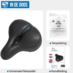 Strex Fietszadels>Fietszadel Unisex - Extra Comfortabel