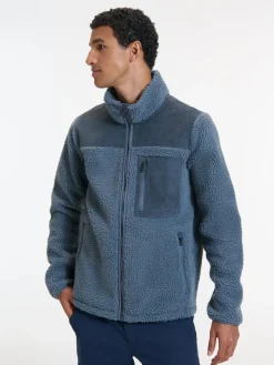 Human Nature Vesten|Fleeces<Fisher - Fleecejack heren Donker Grijs