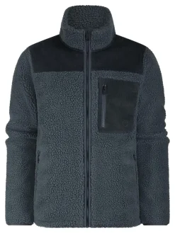 Human Nature Vesten|Fleeces<Fisher - Fleecejack heren Donker Grijs