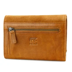 Bear Design Portemonnees<Flappie - Suede overslagportemonne - Leer