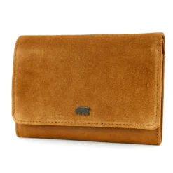 Bear Design Portemonnees<Flappie - Suede overslagportemonne - Leer
