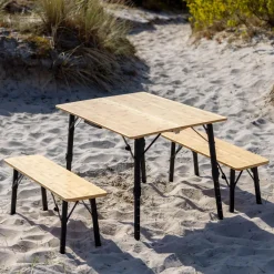 Evebase Campingtafels<Flex Bamboe Kampeerset 100 cm - Familieset