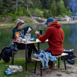 Evebase Campingtafels<Flex Bamboe Kampeerset 100 cm - Familieset