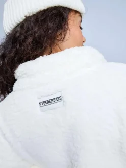 Poederbaas Vesten|Fleeces<Fluffy - Dames - Teddy Jas Wit