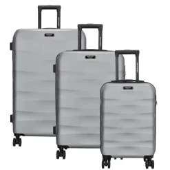 Beagles Originals Koffers & Trolleys<Go Travel - Kofferset 3-delig - 74/66/55cm Zilver