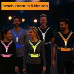 R2B Led-Vesten|Reflectie<Hardloopvest met Opbergvak - Verlichting Roze