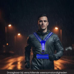 R2B Led-Vesten|Reflectie<Hardloopvest met Opbergvak - Verlichting Blauw