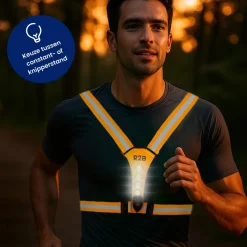 R2B Led-Vesten|Reflectie<Hardloopvest met verlichting oplaadbaar Oranje