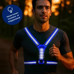 R2B Led-Vesten|Reflectie<Hardloopvest met verlichting oplaadbaar Blauw