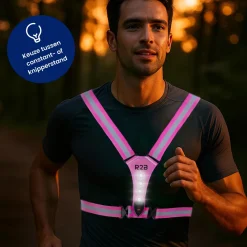 R2B Led-Vesten|Reflectie<Hardloopvest met verlichting oplaadbaar Roze