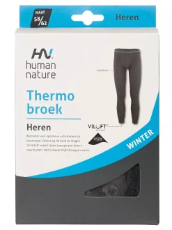 Human Nature Thermo Ondergoed|Thermo Ondergoed<Henk - Thermobroek heren Antraciet