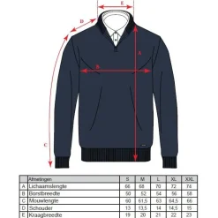Heren Cappuccino Italia Truien>Heren Mock Zip Pullover