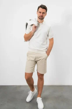 Cappuccino Italia Afritsbroeken|Korte Broeken<Heren Chino Short Beige