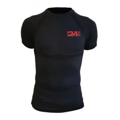 24 Seven Thermoshirts<Heren - Korte mouwen - Thermoshirt Zwart