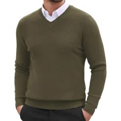 Cappuccino Italia Truien<Heren Mock Pullover Groen