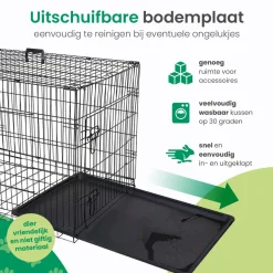 Gopets Autobenches & Accessoires<Hondenbench M - Incl. Plaid - 2 Deuren