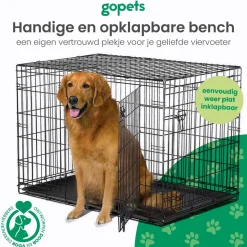 Gopets Autobenches & Accessoires<Hondenbench M - Incl. Plaid - 2 Deuren