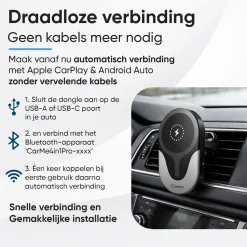 CarMe Draadloze Ontvangers>4-in-1 CarPlay & Android Auto Dongle