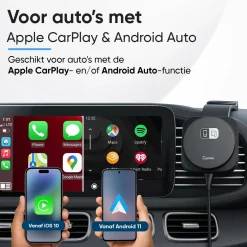 CarMe Draadloze Ontvangers<4-in-1 CarPlay & Android Auto Dongle Pro