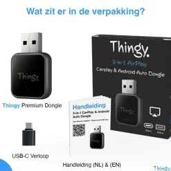 Thingy Draadloze Ontvangers<4-in-1 CarPlay & Android Auto Dongle