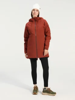 Human Nature Waterdichte Jassen|Softshell Jassen<Jaguas - Parka dames Rood - Bruin