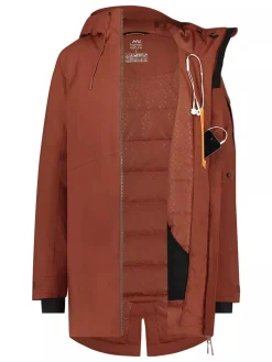 Human Nature Waterdichte Jassen|Softshell Jassen<Jaguas - Parka dames Rood - Bruin