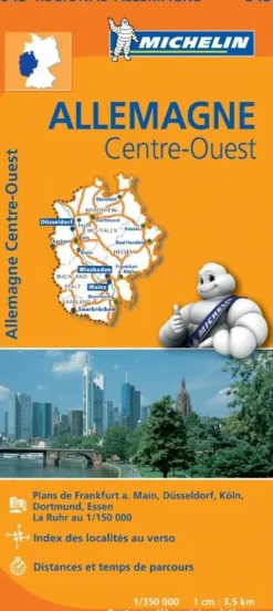 Michelin Wegenkaarten<Kaart Regional 543 Duitsland Midden West
