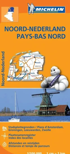 Michelin Wegenkaarten<Kaart Regional 531 Nederland Noord