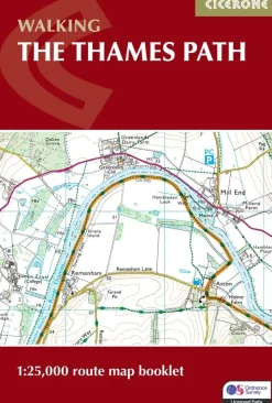Cicerone Wandelkaarten>Kaartgids Booklet The Thames Path Map