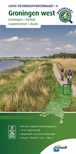 ANWB Fietskaarten|Fietskaarten>Knooppuntenkaart 4 Groningen-West