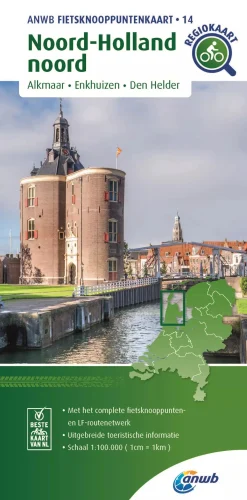 ANWB Fietskaarten|Fietskaarten>Knooppuntenkaart 14 Noord-Holland-Noord