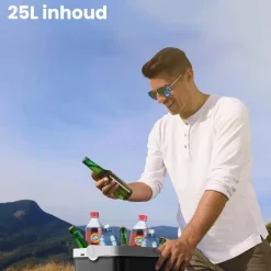 Auronic Koelboxen|Koelkasten<Koelbox Elektrisch 25L – Grijs Zwart