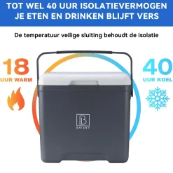 Brisby Koelboxen|Koelkasten<Koelbox - Lunchbox - 13L Grijs