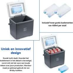 Brisby Koelboxen|Koelkasten<Koelbox - Lunchbox - 13L Grijs