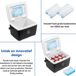 Brisby Koelboxen|Koelkasten<Koelbox - Lunchbox - 8L Zwart