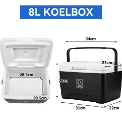 Brisby Koelboxen|Koelkasten<Koelbox - Lunchbox - 8L Zwart