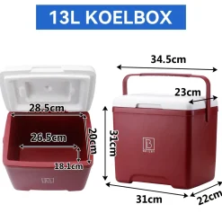 Brisby Koelboxen|Koelkasten<Koelbox - Lunchbox - 13L Rood