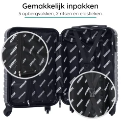 Blocktravel Koffers & Trolleys>Kofferset 4 delige ABS 29 39 74 en 95L TSA-slot