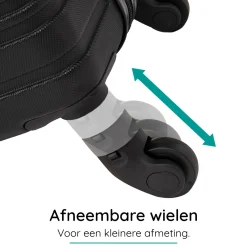 Blocktravel Koffers & Trolleys>Kofferset S ABS 39L met TSA-slot en 360° wielen