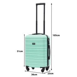Blocktravel Koffers & Trolleys<Kofferset S ABS 39L met TSA-slot en 360° wielen Mintgroen
